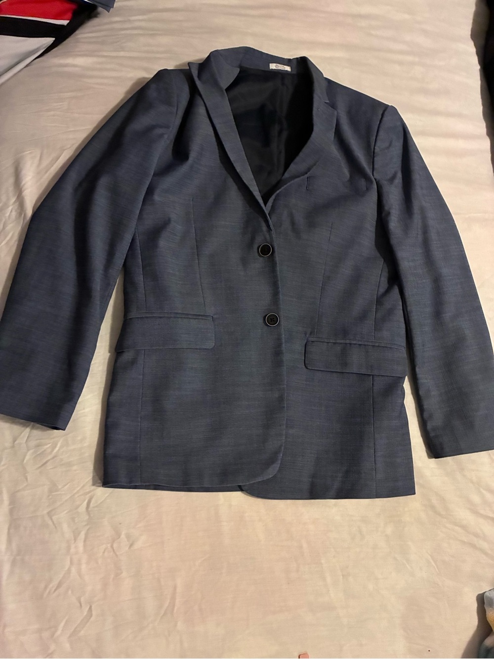 Calvin Klein Boys Size 16 Gray Blazer Two Button Pre-Owned